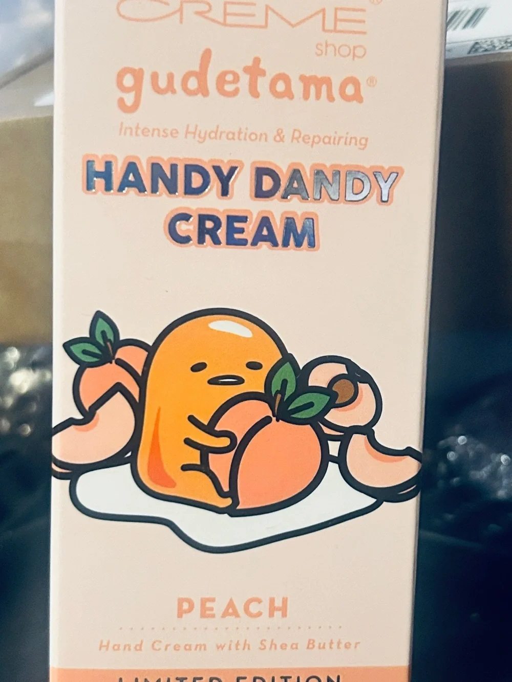 THE CRÈME SHOP gudetama Peach Handy Dandy Peach Hydrating Hand Cream SEALED